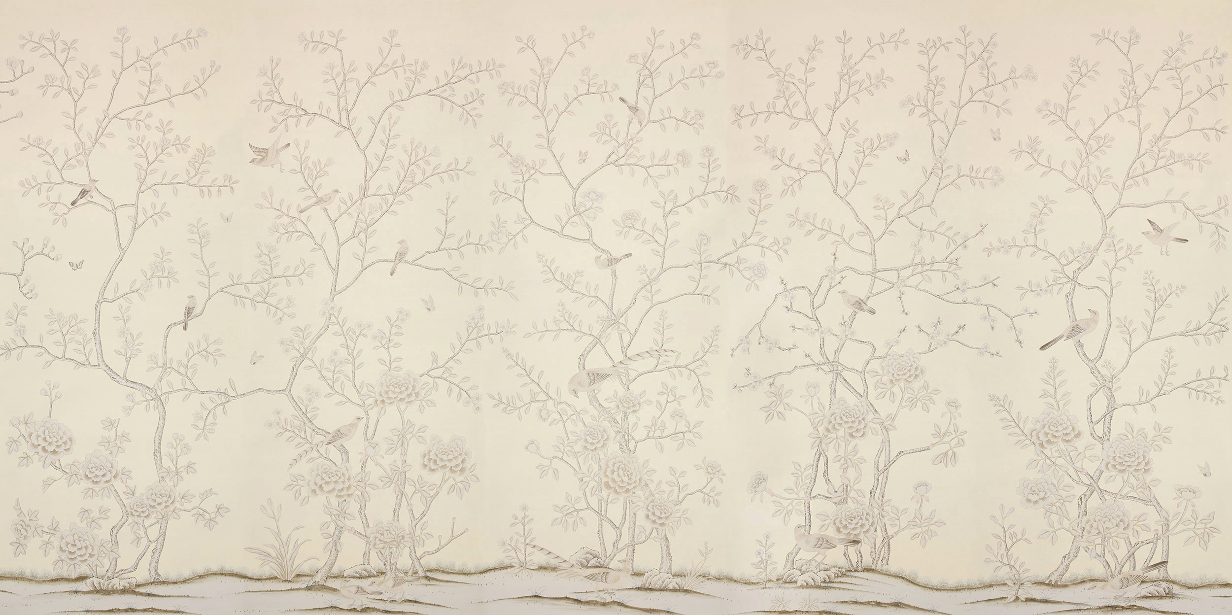 Special Colourway on Platinum Mica metallic Xuan paper