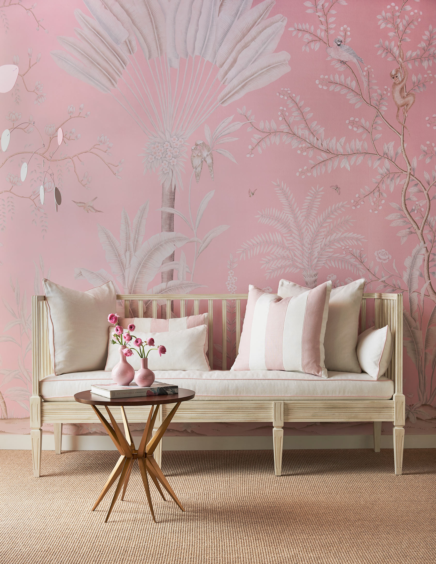 ‘Amazonia’ in Special Colourway on Florence Pink dyed silk
