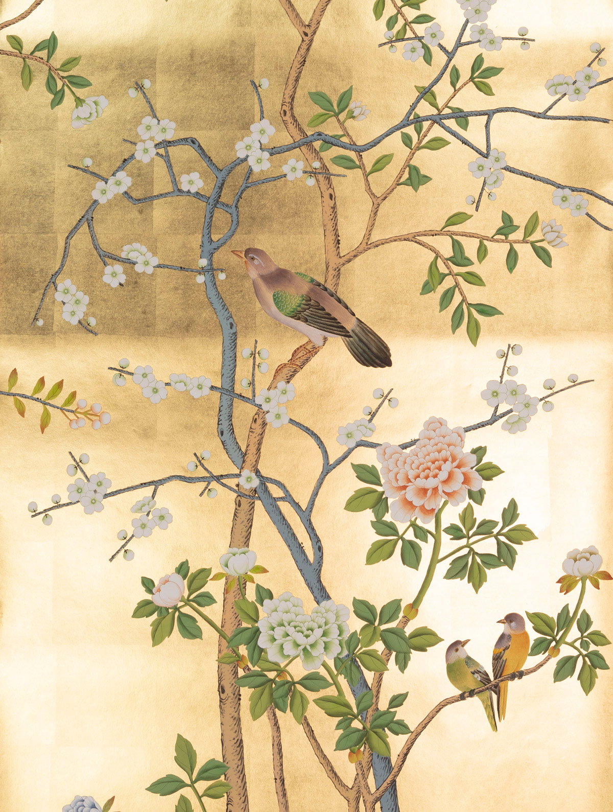 'Earlham' in standard design colours on Deep Rich Gold gilded paper