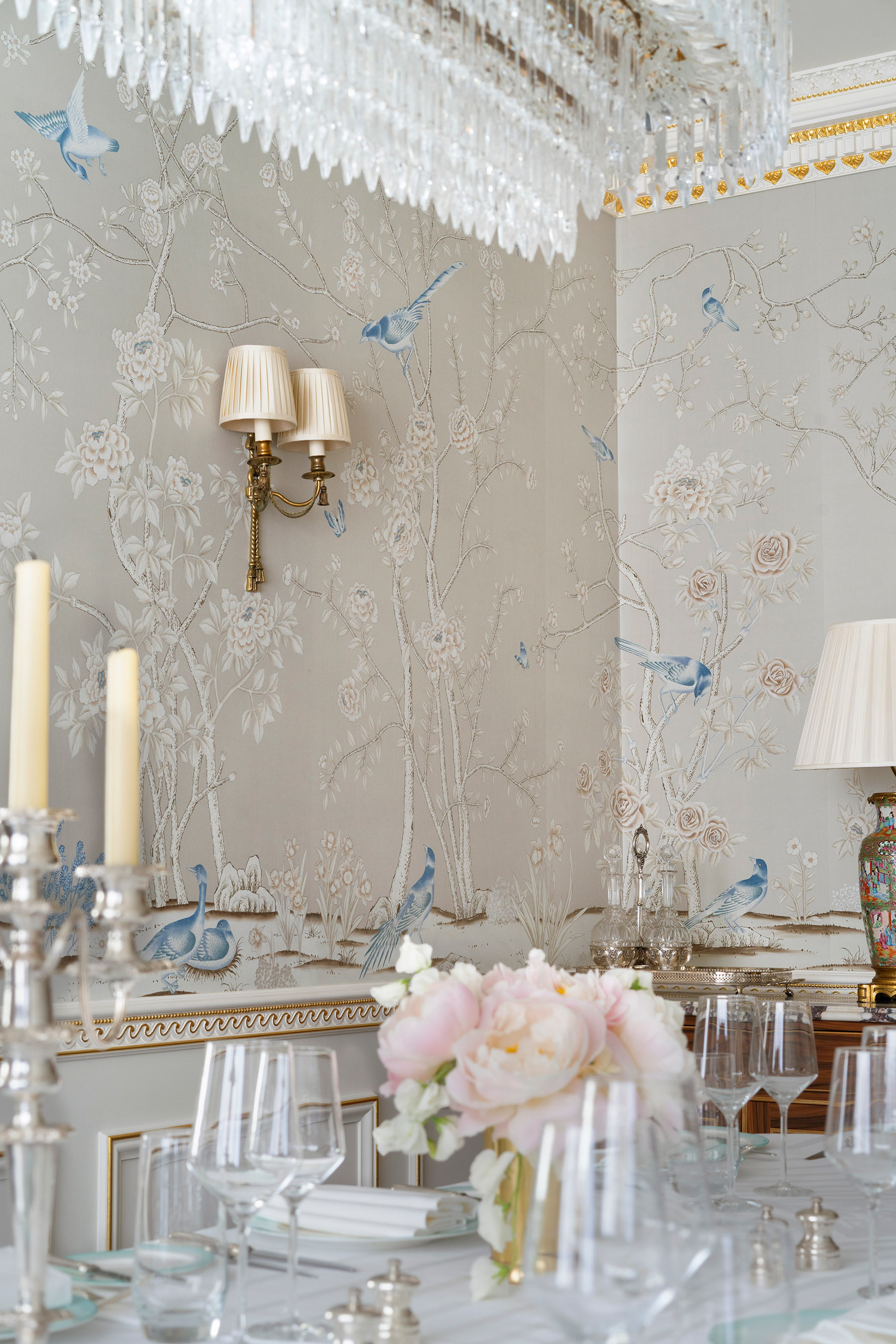 'Earlham' in Special Colourway on Pale Grey dyed silk