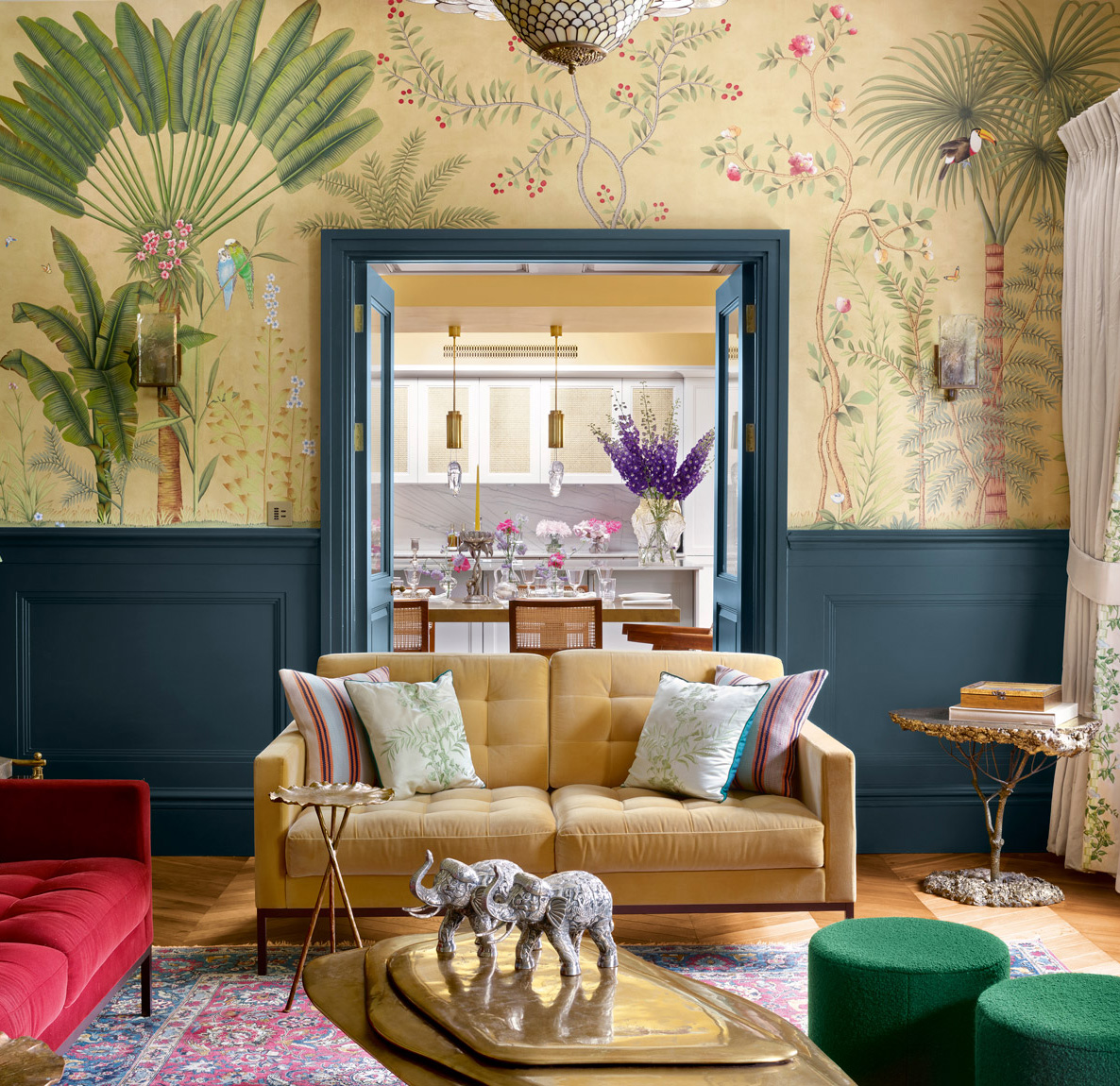 'Amazonia' in Colourway SC-90 on Edo Wicker painted Xuan paper