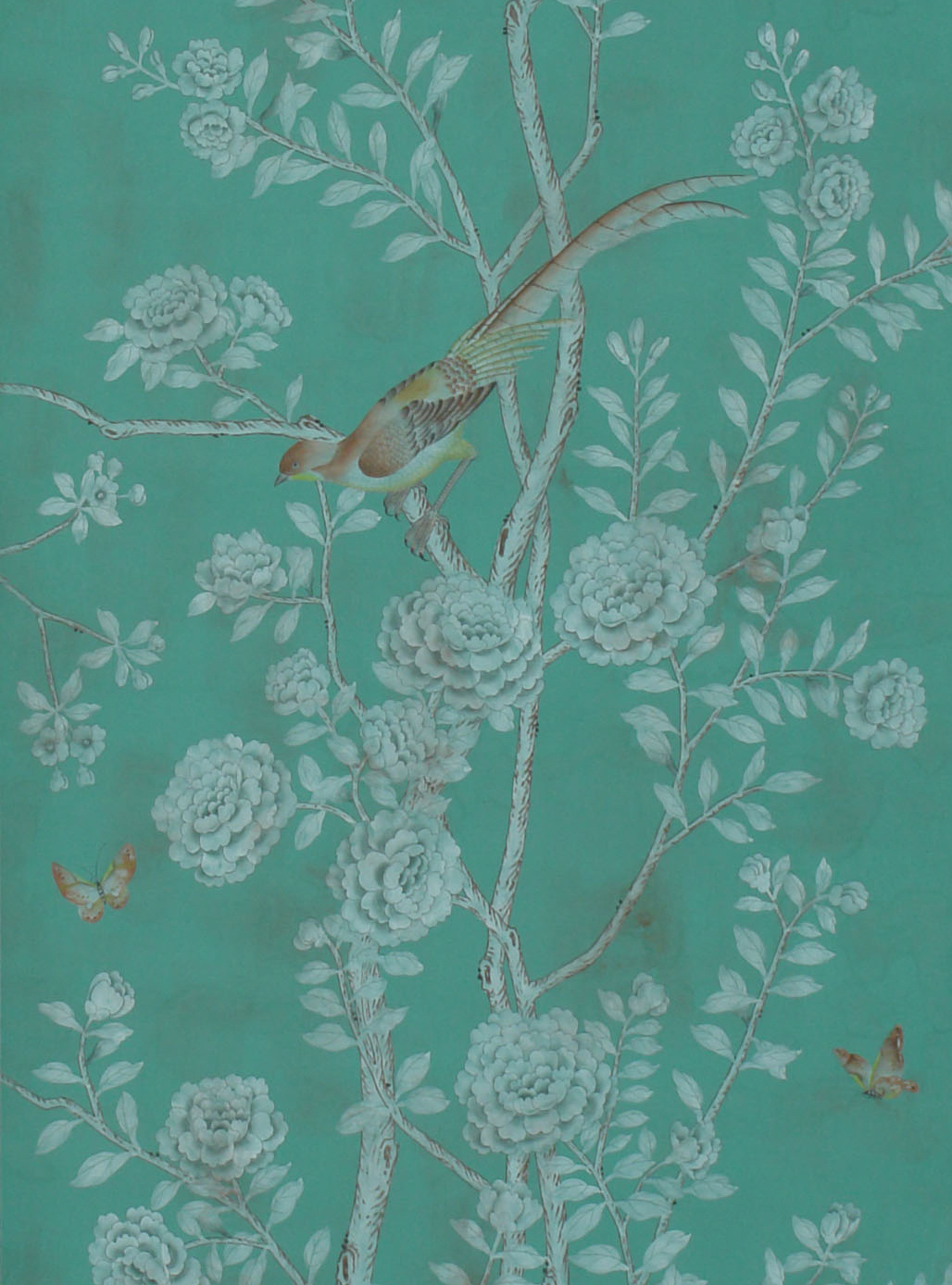 'Earlham' in Special Colourway on green Williamsburg