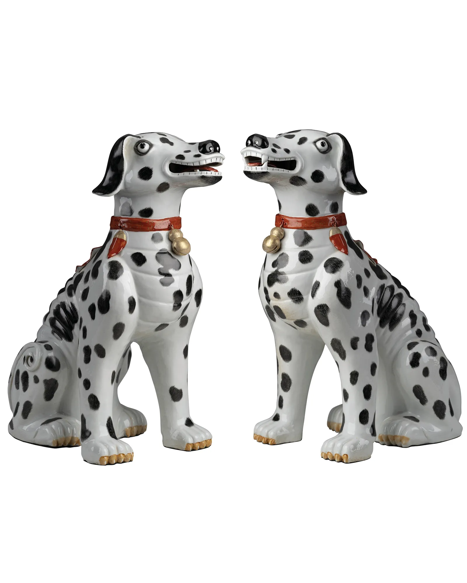 A PAIR OF 22” DALMATIAN CARRIAGE DOGS