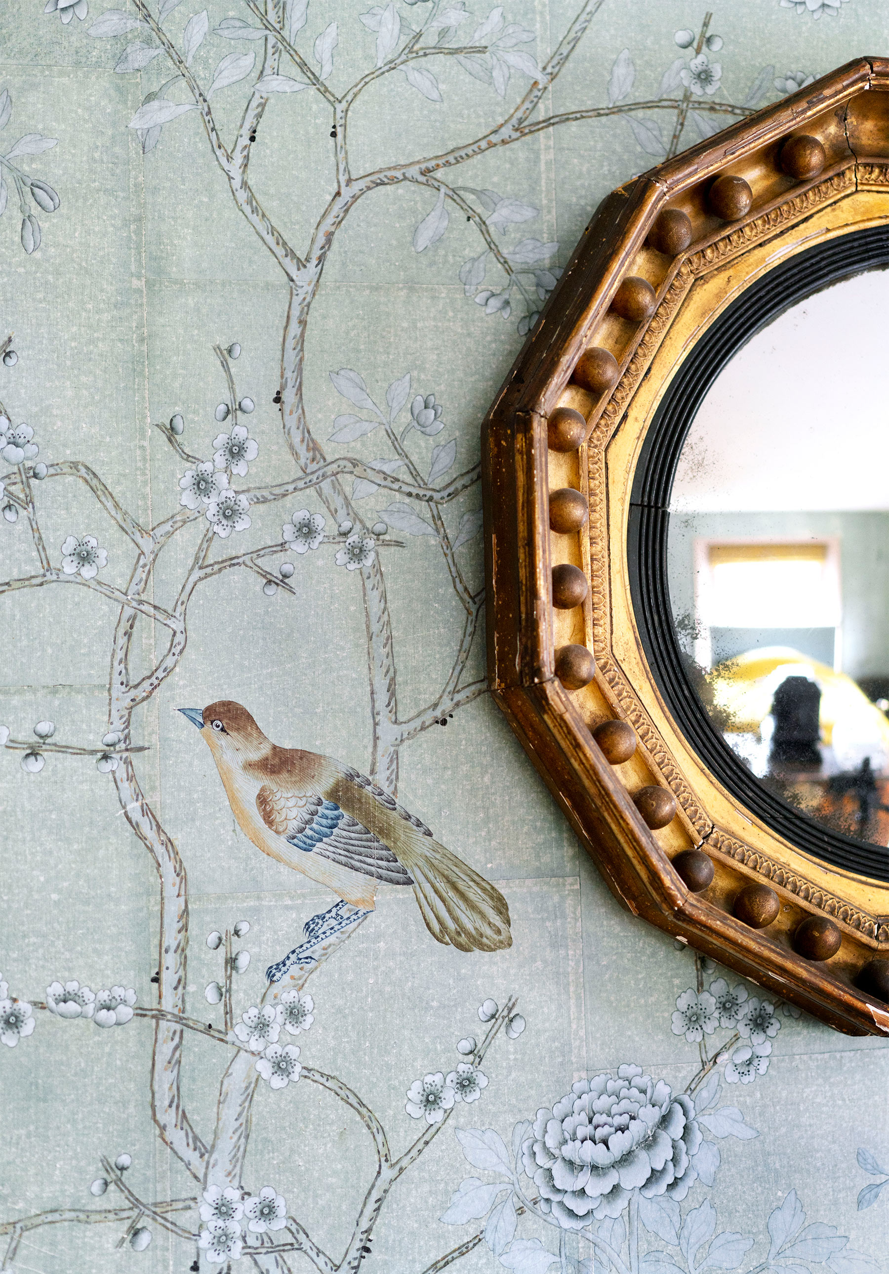 'Earlham' in Colourway SC-216 on Blue Grey India tea paper