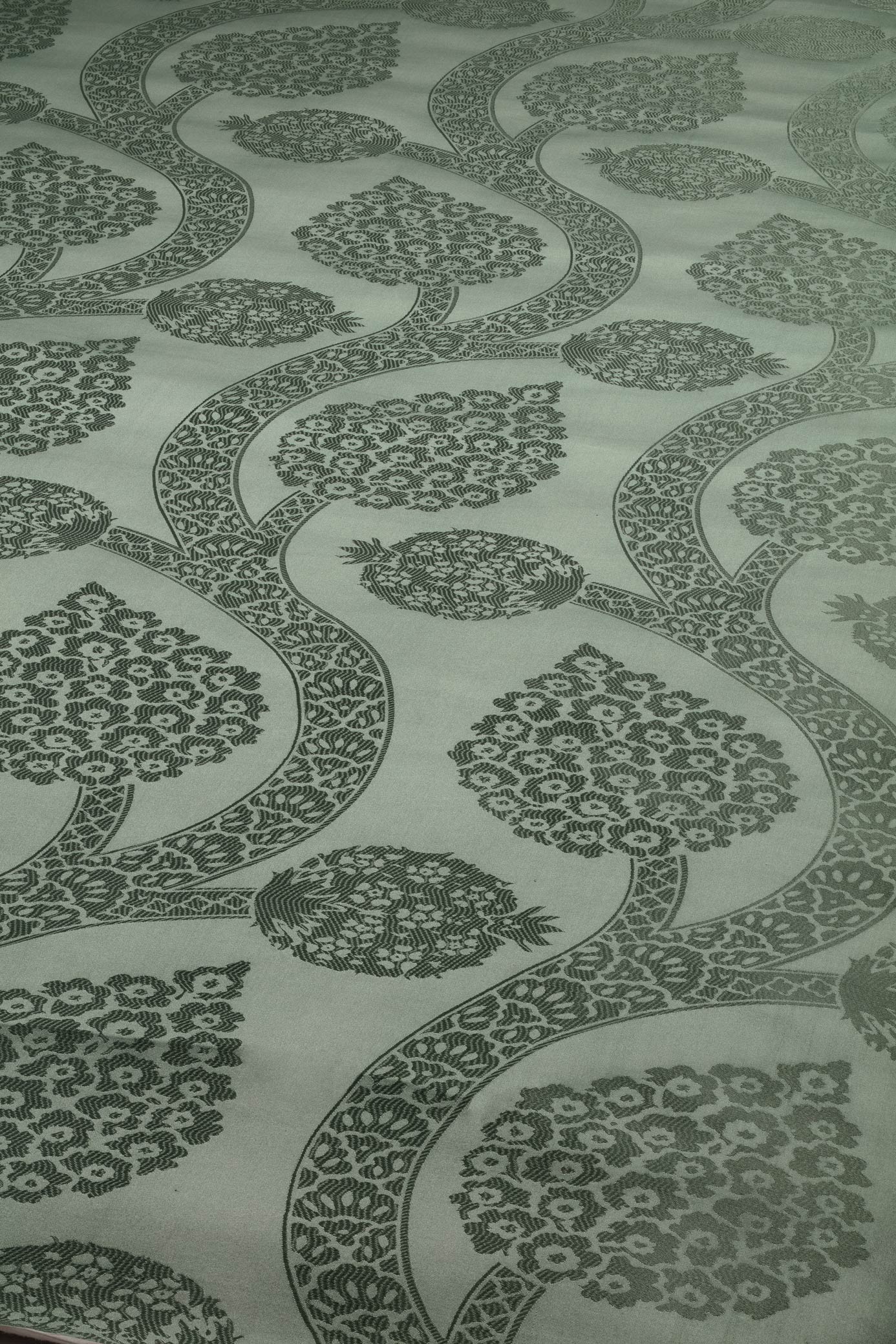 Osman Pomegranate Silk Damask