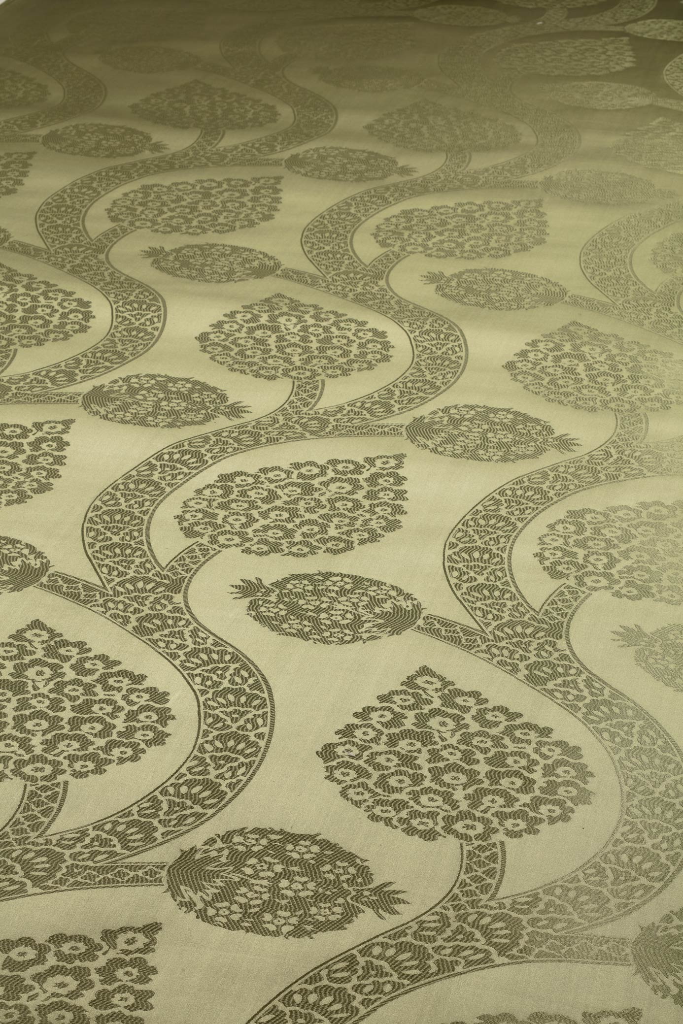 Osman Pomegranate Silk Damask