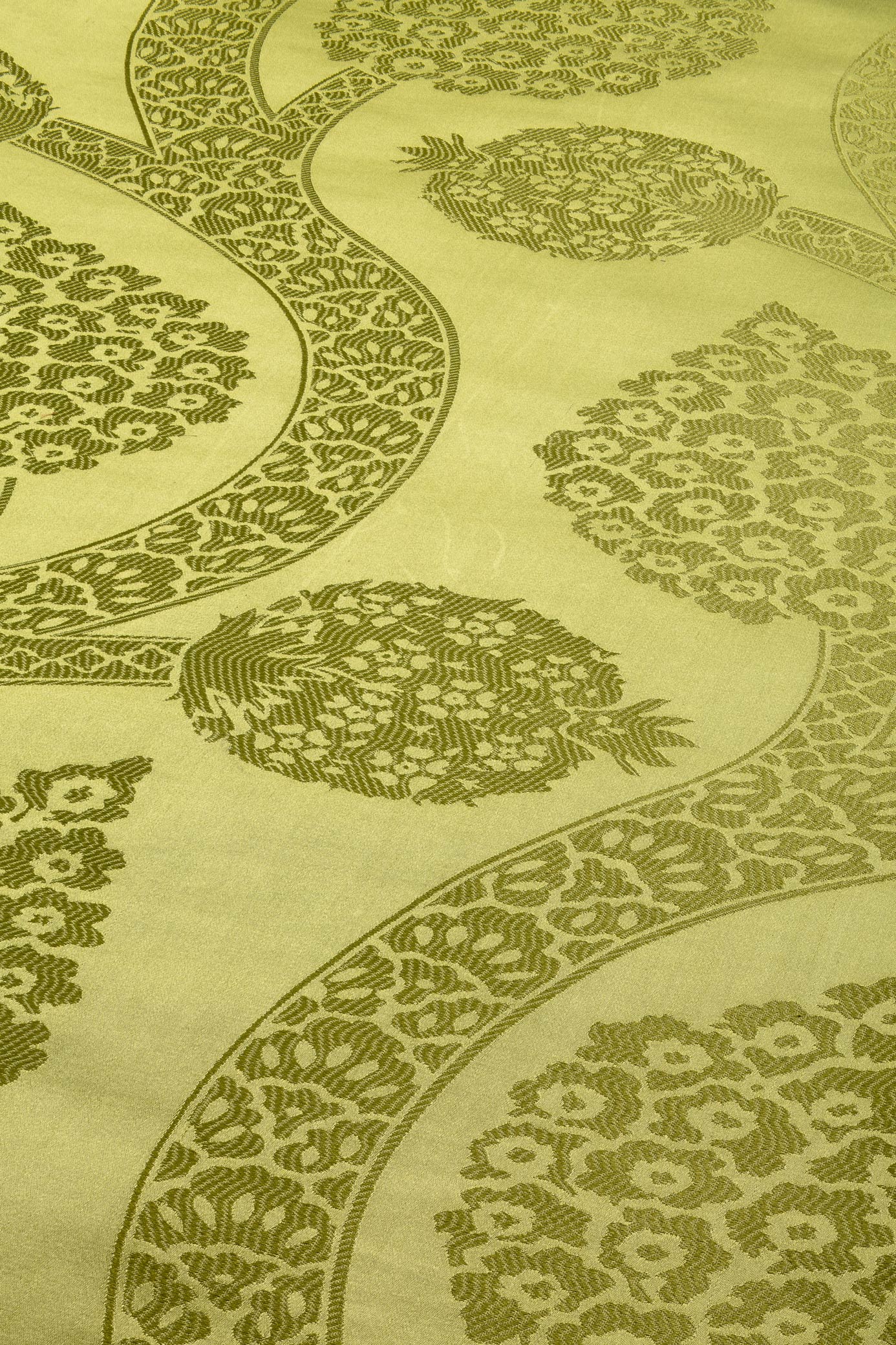 Osman Pomegranate Silk Damask