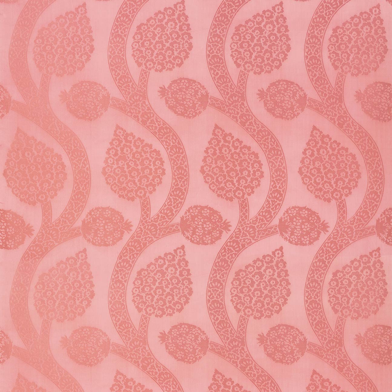 Osman Pomegranate Silk Damask