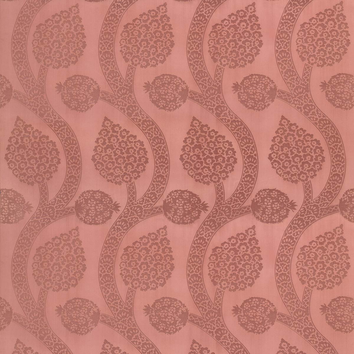 Osman Pomegranate Silk Damask