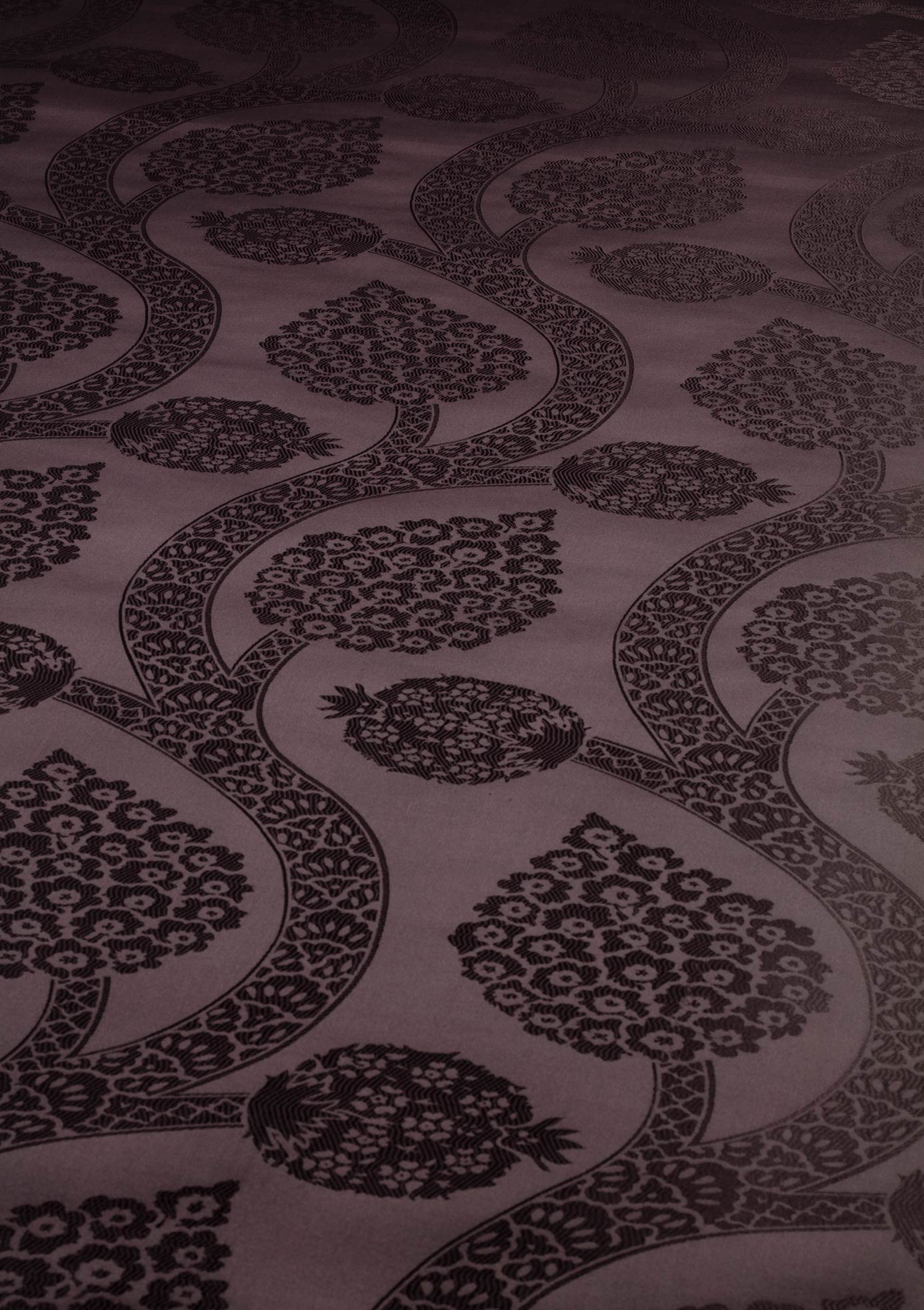 Osman Pomegranate Silk Damask