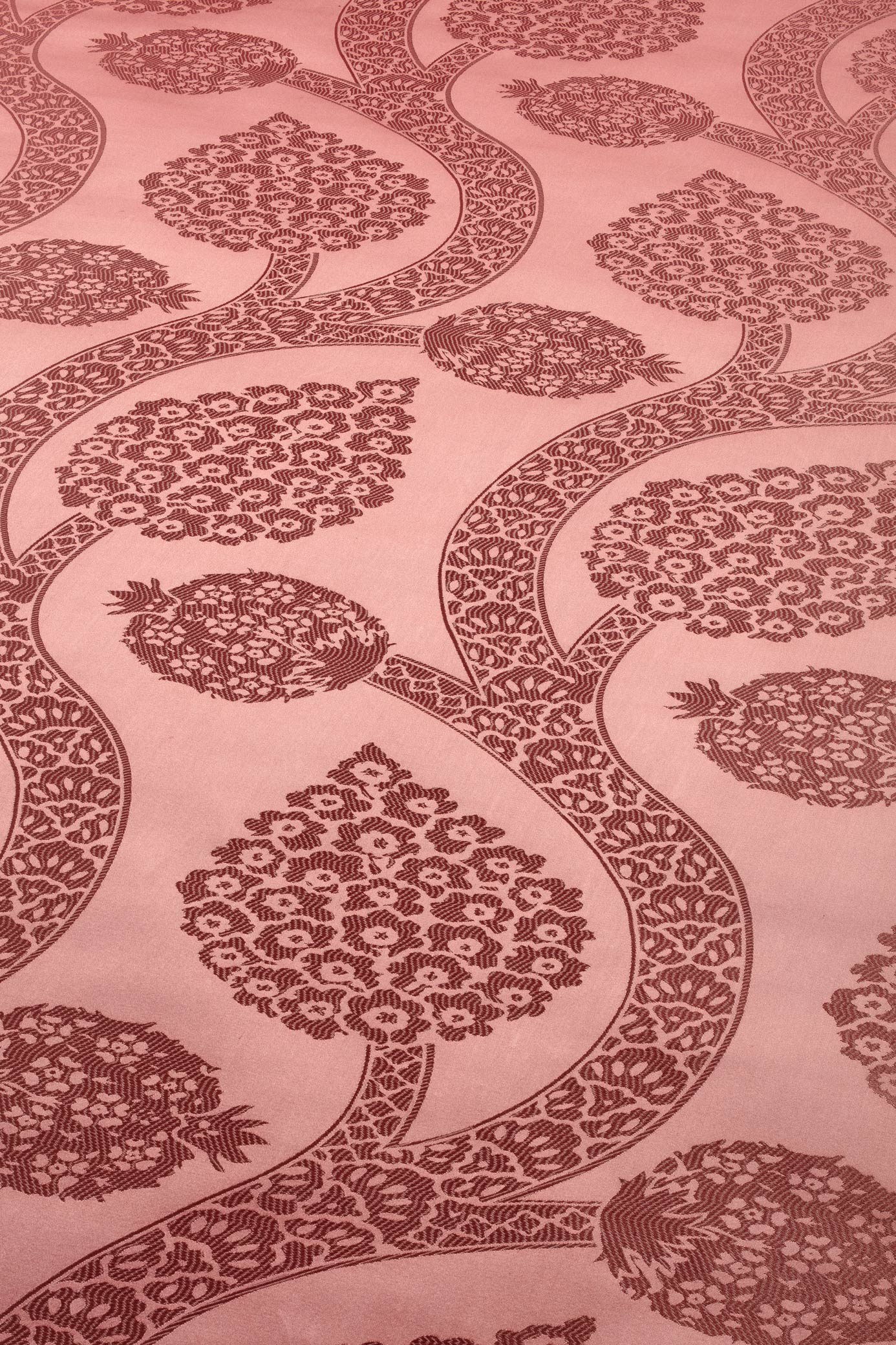 Osman Pomegranate Silk Damask