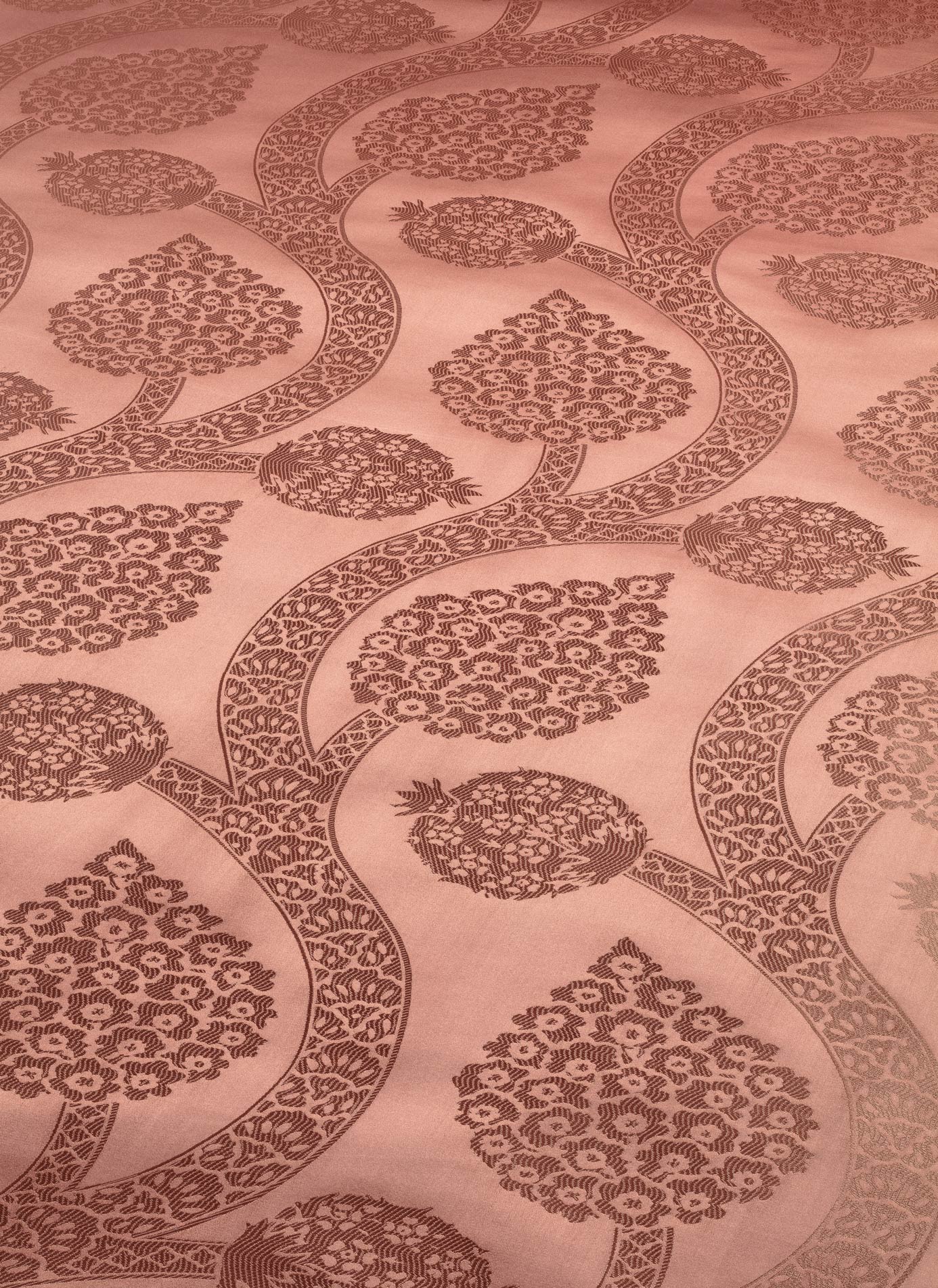 Osman Pomegranate Silk Damask
