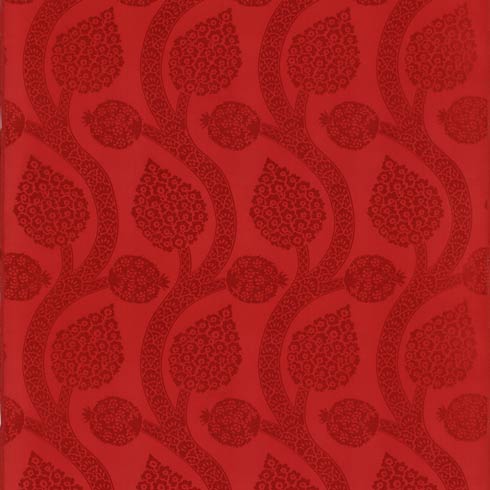 Osman Pomegranate Silk Damask