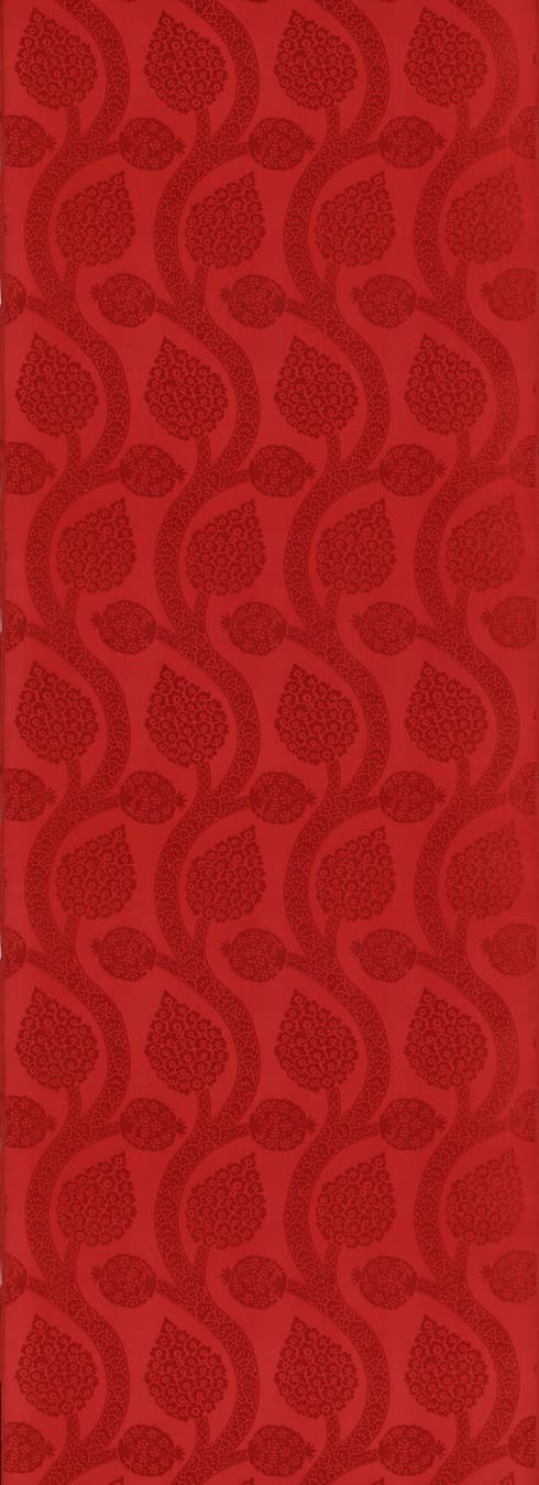 Osman Pomegranate Silk Damask