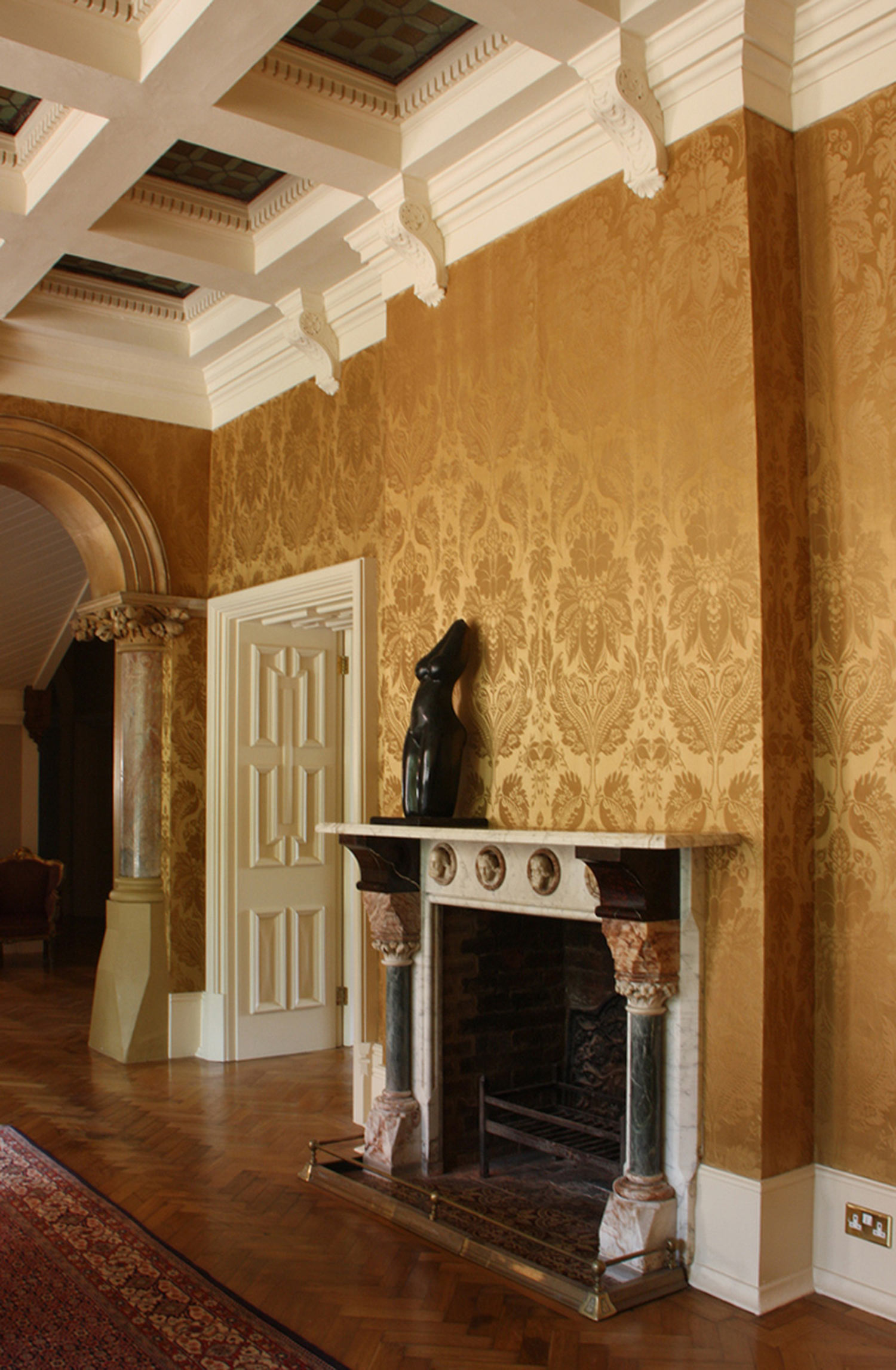 Honey Pineapple Silk Damask
